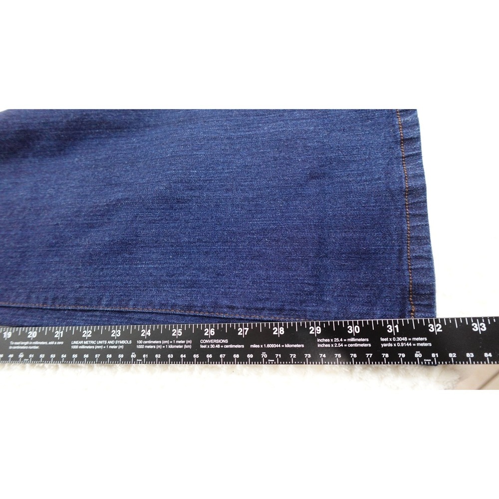 Smiths Dungrees Bootcut Jeans Medium Dark Wash Denim Cotton size 6 - Picture 10 of 12
